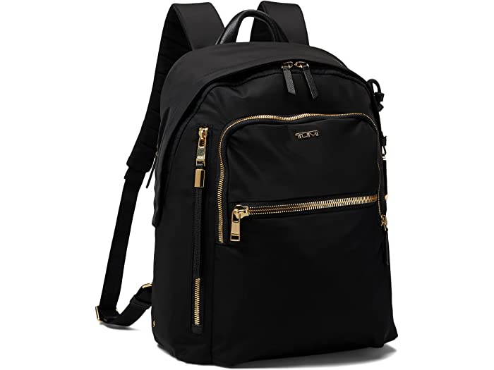 () gD~ fB[X {W[ nV[ obNpbN Tumi women Tumi Voyageur Halsey Backpack Black/Gold