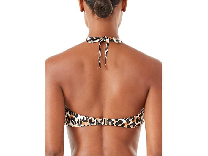 (取寄) ケイトスペード レオパード ハート バックル ヘアバンド ビキニ トップ Kate Spade New York Leopard Heart Buckle Bandeau Bikini Top Black