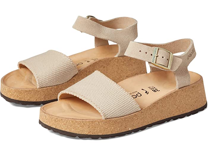 グレンダ (取寄) ビルケンシュトック レディース グレンダ バイ パピリオ Birkenstock women Birkenstock Glenda by Papillio Sandcastle Canvas/Suede