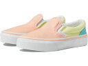 (取寄) バンズ スニーカー キッズ ガールズ クラシック スリッポン 大きいサイズ Vans Kids girls Classic Slip-On Pastel Block Multi/White