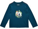 (取寄) エルエルビーン キッズ グラフィック ティー グロウ イン ザ ダーク ロング スリーブ (ビッグ キッズ) L.L.Bean kids L.L.Bean Graphic Tee Glow in the Dark Long Sleeve (Big Kids) Deep Admiral Blue Bear