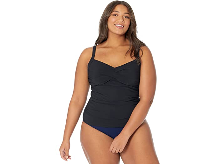 (取寄) エルエルビーン レディース スリミング スイムウェア タンキニ トップ L.L.Bean women L.L.Bean Slimming Swimwear Tankini Top Blackのサムネイル
