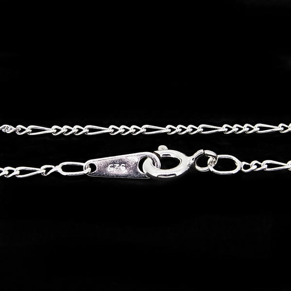 シルバー 925 シルバー チェーン フィガロチェーン2面カット 1.3mm 長さ50cm鎖 ネックレス レディース fourm クリスマス ギフト 母の日メン...