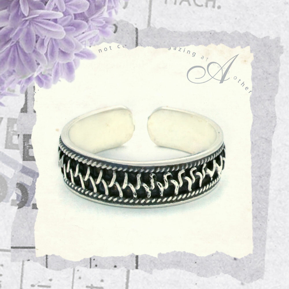 トゥ リング トゥー リング シルバー 925 スクロール 足指用 トー リング 足の指輪 足指 リング ピンキー リング 送料無料 6号 フリーサイズfour...