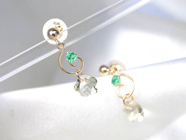 ハニークォーツ ピアス K18YG イエローゴールド 送料無料 fourm クリスマス ギフト 母の日 レディース メンズ 男性 女性 ラッピング 包装 袋 誕生日 プレゼント ケース 箱 華奢 可愛い おしゃれ 手紙 記念日 お揃い 母の日