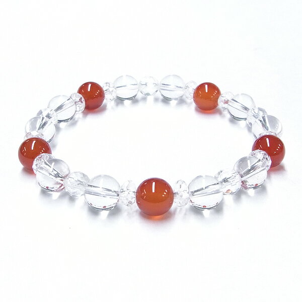 カーネリアン 水晶 8mm 7月 誕生石 5石 天然石 ブレスレット 数珠 バースストーン パワーストーンfourm クリスマス 母の日 レディース メンズ 男...