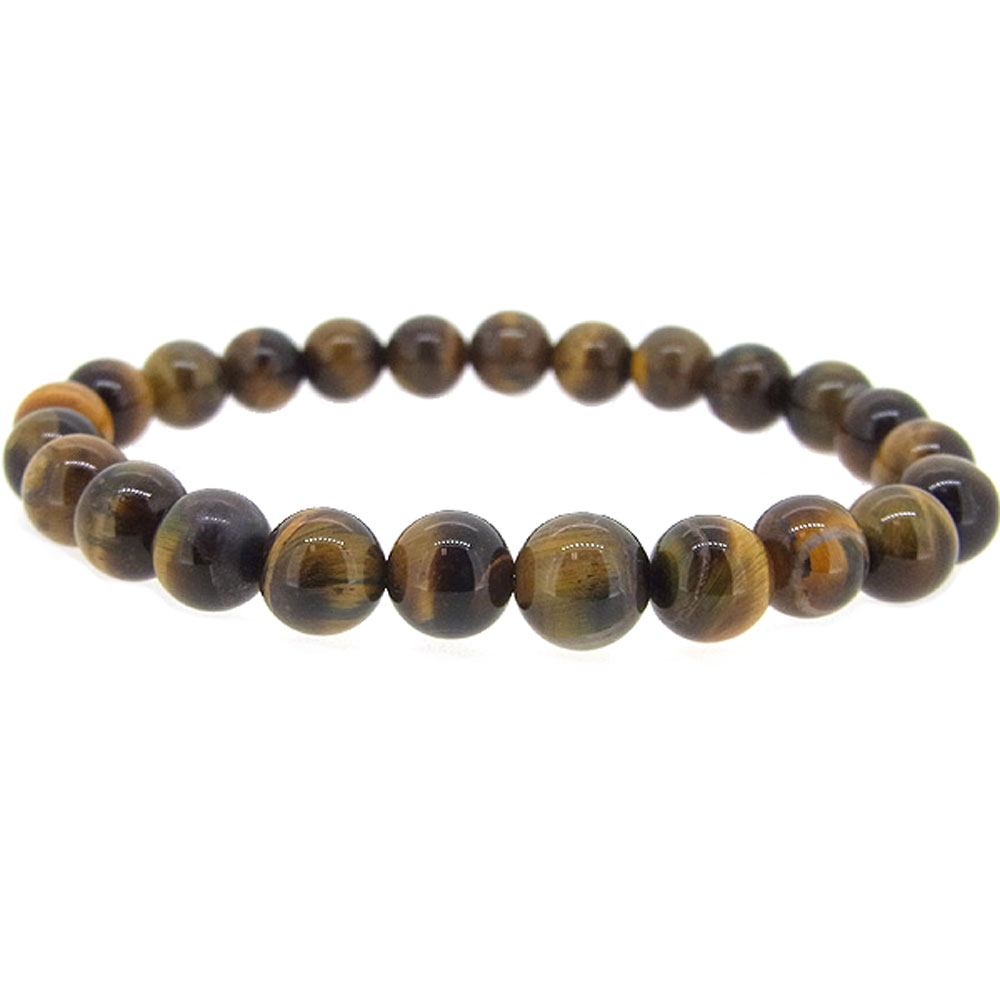 タイガーアイ 8mm 天然石 ブレスレット 虎目石 数珠 パワーストーン 選べるサイズ fourm クリスマス ギフト 母の日 レディース メンズ 男性 女性 ...