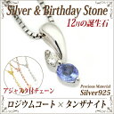タンザナイト シルバー 925 SV925 12月 誕生石 ペンダントトップ ネックレス アジャスタ付 ロジウムコーティング 送料無料 fourm クリスマス ...