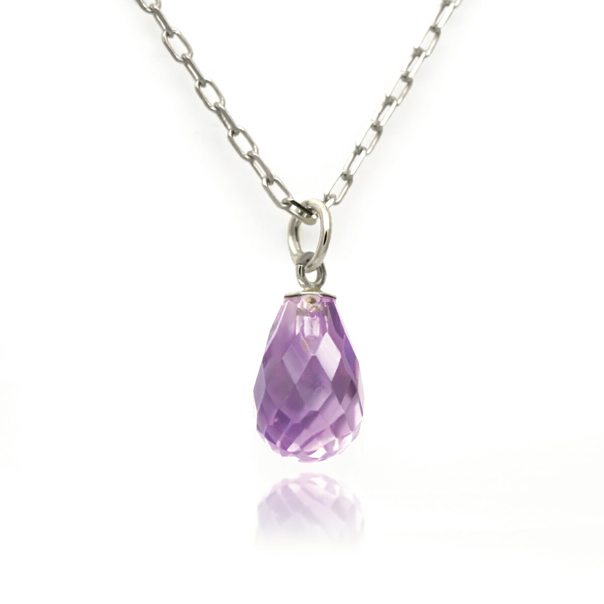 アメジスト 2月 誕生石 ネックレス プラチナ900 Pt900 ブリオレットカット ペンダントトップ fourm ティアドロップ クリスマス ギフト 母の日 レディース メンズ 男性 女性 ラッピング 包装 袋 誕生日 プレゼント ケース 箱 華奢 可愛い おしゃれ 手紙 記念日 お揃い