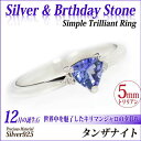 タンザナイト シルバー 925 SV925 5mm トリリアン 脇石天然 ダイヤモンド シンプル リング 12月 誕生石 内側 刻印 可能 指輪 fourm ク...