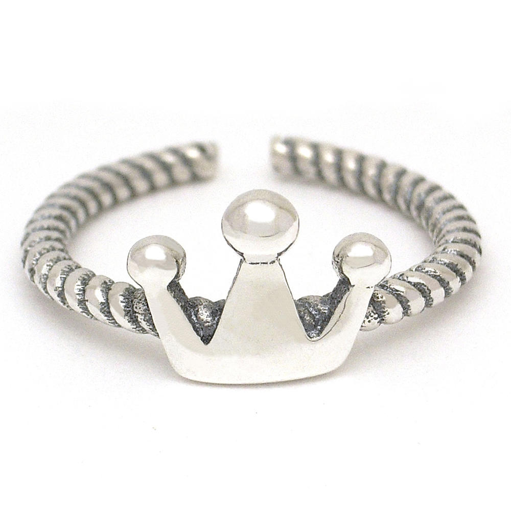 トゥリング トゥーリング シルバー 925 クラウン 王冠 レディース 足指用 トーリング 足の指輪 足指 リング ピンキー リング フリーサイズ fourm ...