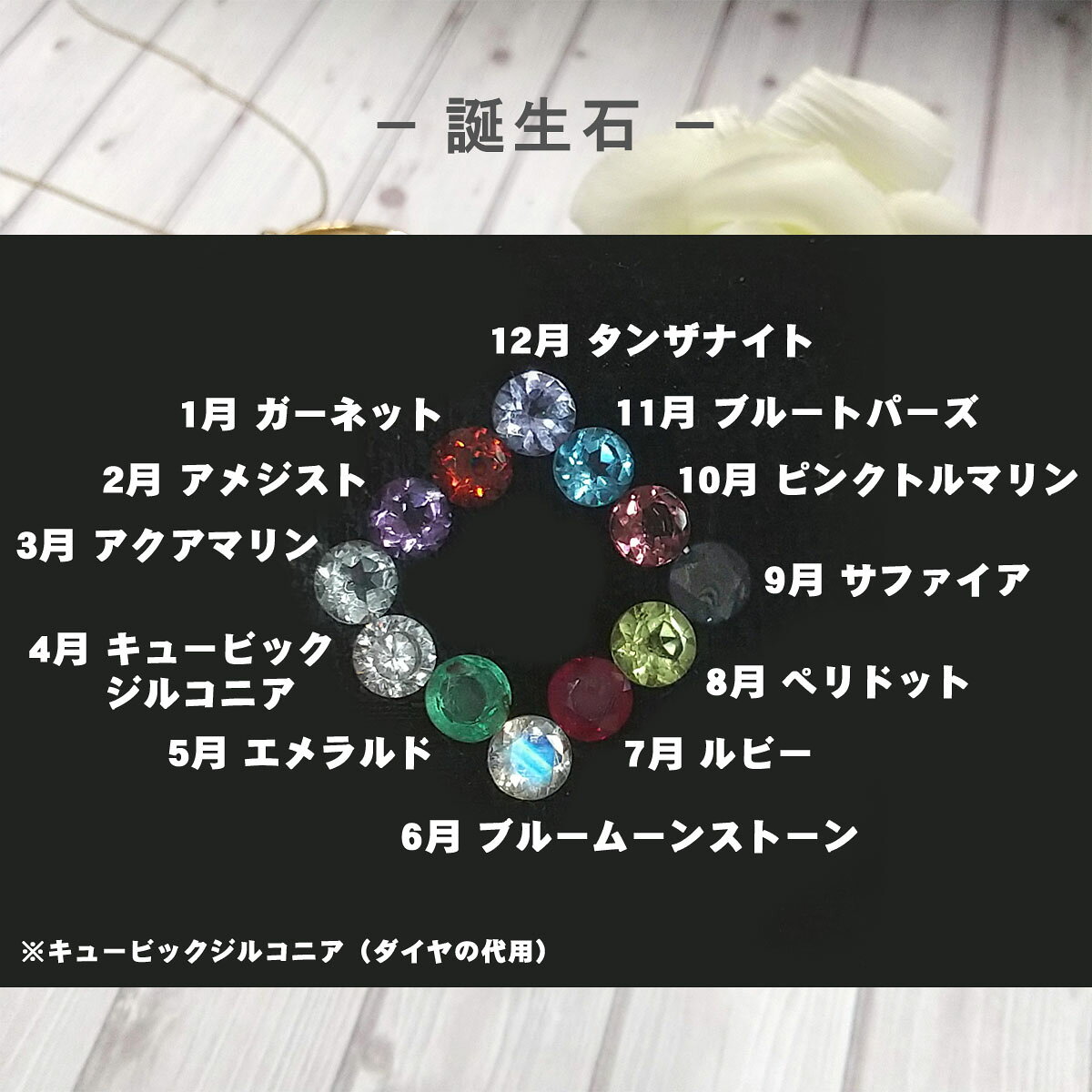 誕生石 ルース セット ガーネット アメジスト アクアマリン キュービックジルコニ...