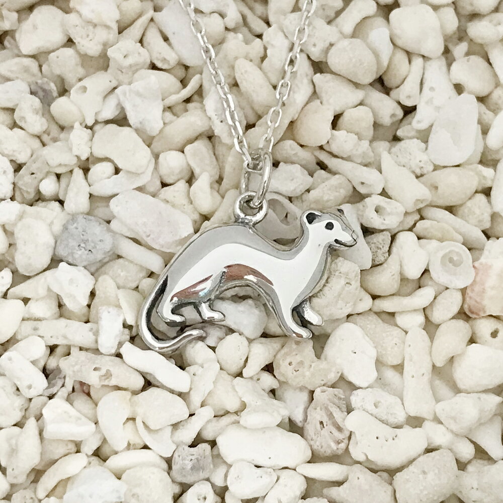 イタチ フェレット ネックレス ペンダント トップ 送料無料 レディース メンズ シルバー925 かわいい オシャレ シンプル