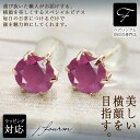 ルビー ピアス 薄型6本爪 5mm K10 ピンクゴールド 7月 誕生石クリスマス ギフト Xmas レディース メンズ 男性 女性 ラッピング 包装 袋 誕生日 プレゼント ケース 箱 華奢 可愛い おしゃれ 手紙 記念日