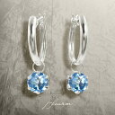 ブルートパーズ ピアス プラチナ pt900 フープ ピアス 5mm 両耳用 送料無料 fourm クリスマス ギフト 母の日 レディース メンズ 男性 女性 ...