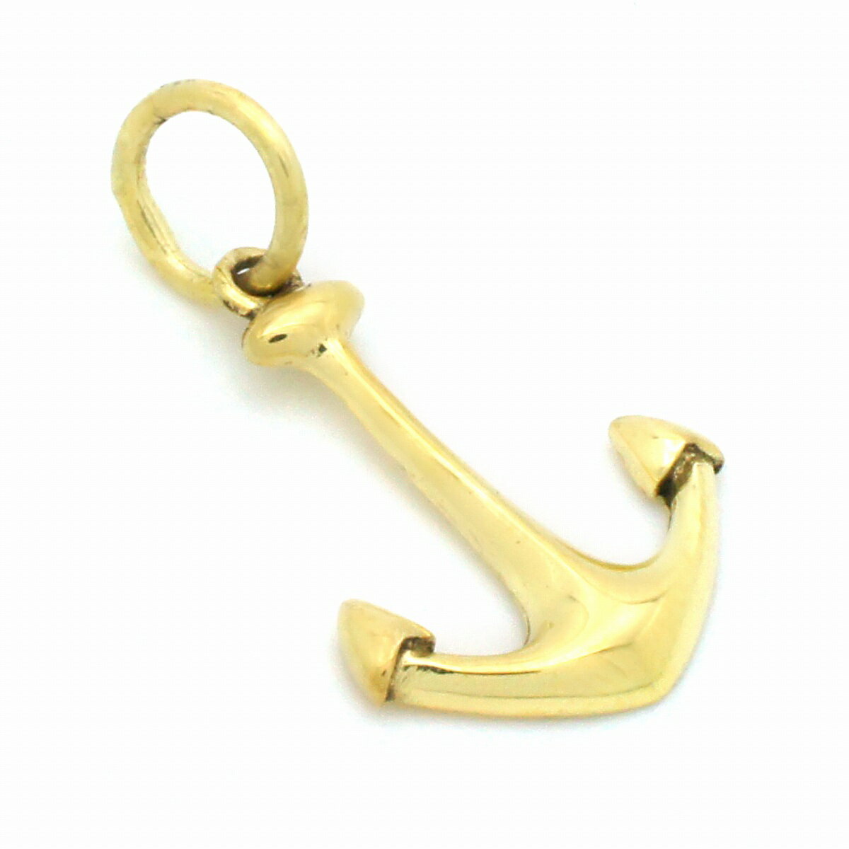 アンカー錨 海 戦艦 魚釣り船 イエローゴールド イエロー ゴールド ネックレス ペンダントトップ メン..