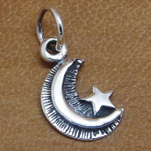 クレセントムーン スター 三日月 星 ネックレス ペンダントトップ メンズ シルバー925 レディース シンプル 2 メンズ レディース ホワイトデー お返し ...