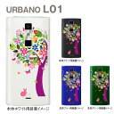 【URBANO L01】【L01 ケース】【au】【カバー】【スマホケース】【クリアケース】【フラワー】【花とウサギ】22-l01-ca0074