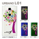 【URBANO L01】【L01 ケース】【au】【カバー】【スマホケース】【クリアケース】【フラワー】【花とアヒル】22-l01-ca0075