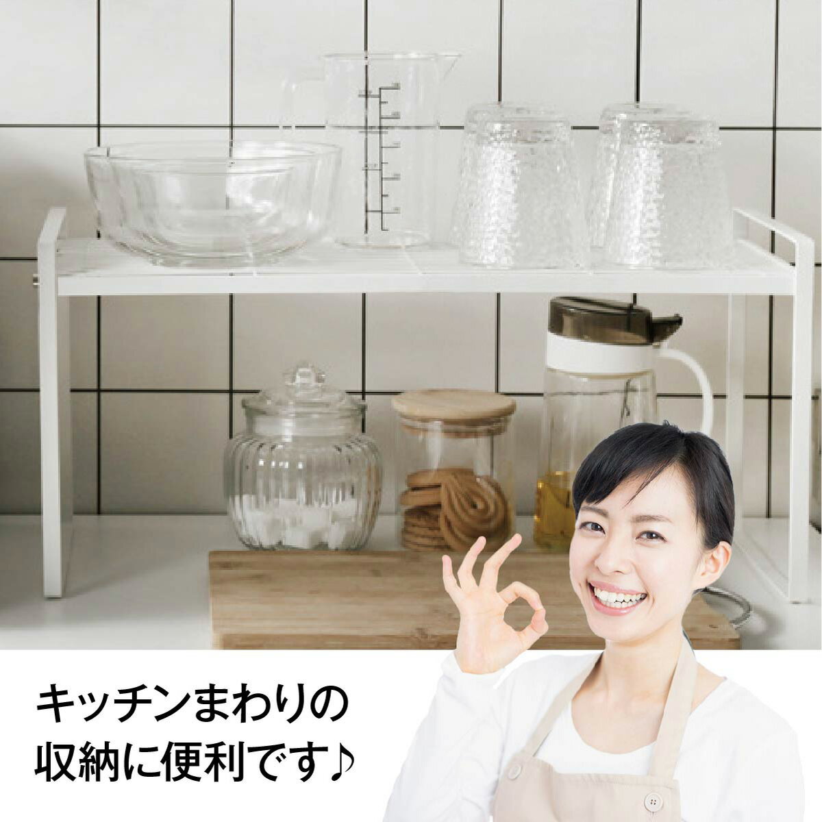 キッチンラック キッチン収納 食器棚 収納棚 食器 収納 棚 おしゃれ 新生活 kitchen-rack02 2