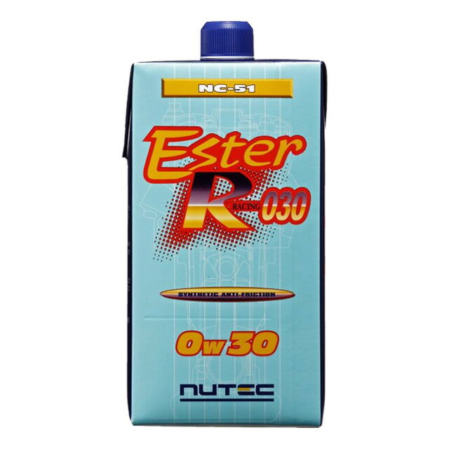 【送料無料】 NUTEC ニューテック NC-51 1L 0W-30 | NC51 0W30 nc-51nutec ESTER RACING 輸入車 エンジンオイル モーターオイル 車 バイク オイル 潤滑油 化学合成 エステル系 省燃費対応 2輪 4輪 湿式クラッチ対応 レーシングカー チューンド カー用品 カーグッズ 車用品