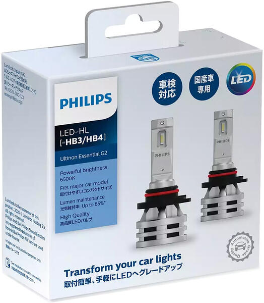 PHILIPS / フィリップス Ultinon エッセンシャル LED ヘッドランプ用 バルブ HB3/4