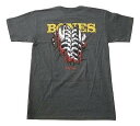 POWELL PERALTA パウエル BONES SHRED アバラ ボーンズ Tシャツ チャコールヘザー