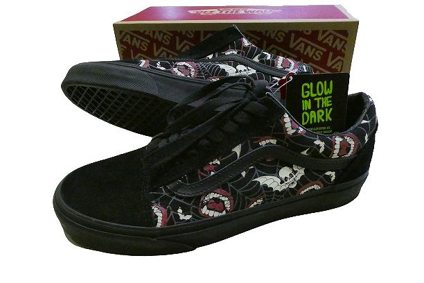 VANS バンズ GLOW FRIGHTS OLD SKOOL グロウ フライト オールドスクール GLOW IN THE DARK 蓄光 BLACK/BLACK ブラック/ブラック