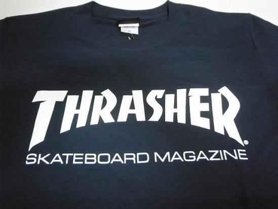 THRASHER スラッシャー　MAGロゴ　ロングスリーブ Tシャツ ロンT 紺 ネイビー
