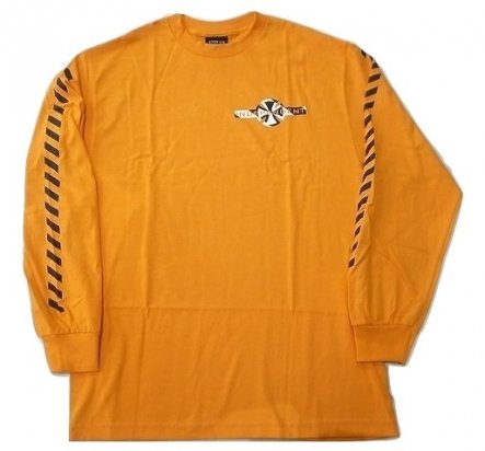 INDEPENDENT インディペンデント HAZARD ハザード ロングスリーブ ロンT　オレンジ