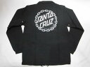 サンタクルーズ コーチジャケット メンズ SANTACRUZ サンタクルーズ CHAIN DOT チェーンドット コーチジャケット 黒 ブラック