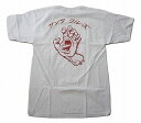 SANTA CRUZ サンタクルーズ HANDO ジャパニーズ スクリーミングハンド Tシャツ WHITE 白 ホワイトxバーガンディー