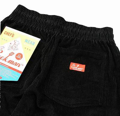 COOKMAN クックマン CHEF SHORT PANTS CORDUROY コーデュロイ ハーフパンツ ショーツ　黒 ブラック