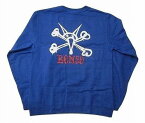 POWELL PERALTA パウエル RAT BONES CREW SWEAT ラットボーン クルーネック スウェット トレーナー 青 ロイヤルへザー ブルー