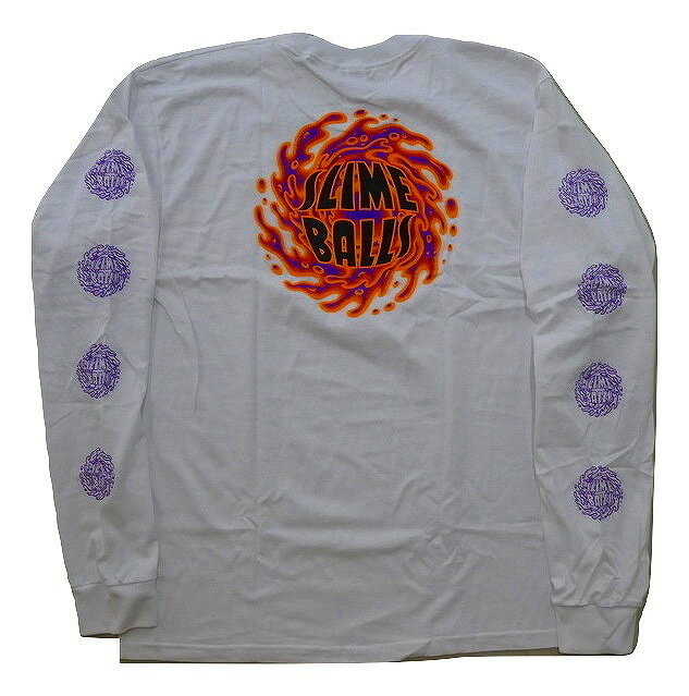 SLIME BALLS スライムボールズ SB LOGO スライムボールロゴ ロングスリーブ ロンT 白 ホワイト