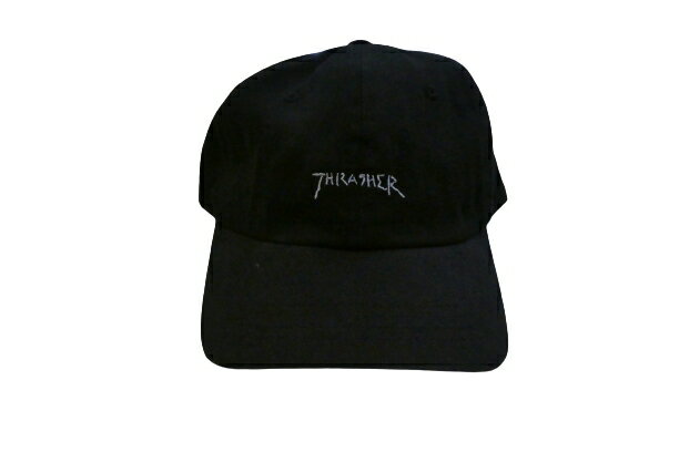 THRASHER スラッシャー GONZ LOGO 刺繍ゴンズロゴ 6パネル ローキャップ CAP 黒 ブラック THR-CO02
