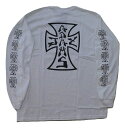 JAY ADAMS ジェイ アダムス 2020 ORIGINAL CROSS オリジナルクロス ロングスリーブ ロンT WHITE 白x黒