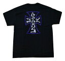 JAY ADAMS ジェイ アダムス 2020 ORIGINAL CROSS オリジナルクロス Tシャツ BLACK ブラックxパープル 黒x紫x白