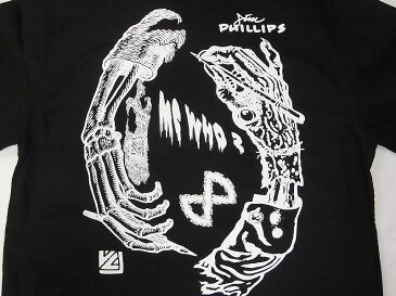 POCKETPISTOLS ポケットピストルズ JIM FILLIPS ジムフィリップス VS V.C JOHNSON MC WHO? ワークシャツ 黒x白