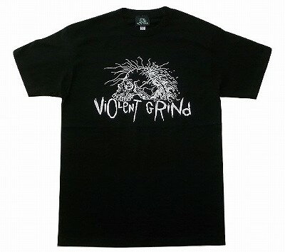 VIOLENT GRIND バイオレントグラインド バック 3連カタカナロゴ Tシャツ 黒 ブラック