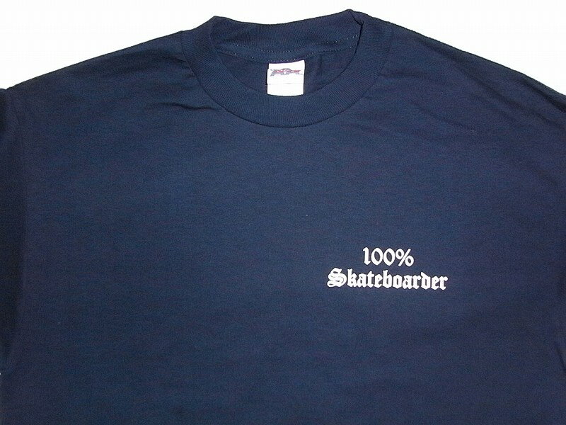 100%SKATEBOARDER ロゴ Tシャツ 紺ネイビー JAY ADAMS ジェイアダムス