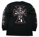 JAY ADAMS ジェイ・アダムス CROSS オリジナル クロス ロングスリーブ ロンT　黒x赤x白