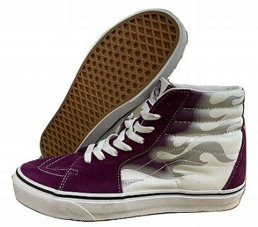 VANS バンズ FLAME ダークパープル フレイム SK8HI DARK PURPLE/TRUE WHITE