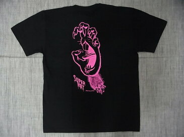 JIM PHILLIPS ジムフィリップス SUPER RAT スーパーラット ネオンカラーラット Tシャツ 黒xピンク