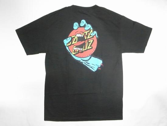 SANTA CRUZ サンタクルーズ SCREAMING DOT スクリーミングドットハンド Tシャツ 黒 ブラック