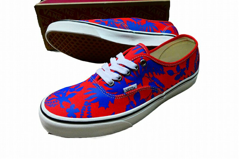 Rakuten - VANS バンズ ARCHIVE MULTI AUTHENTIC ボタニカル リーフ オーセンティック RED/BLUE レッド/ブルー
