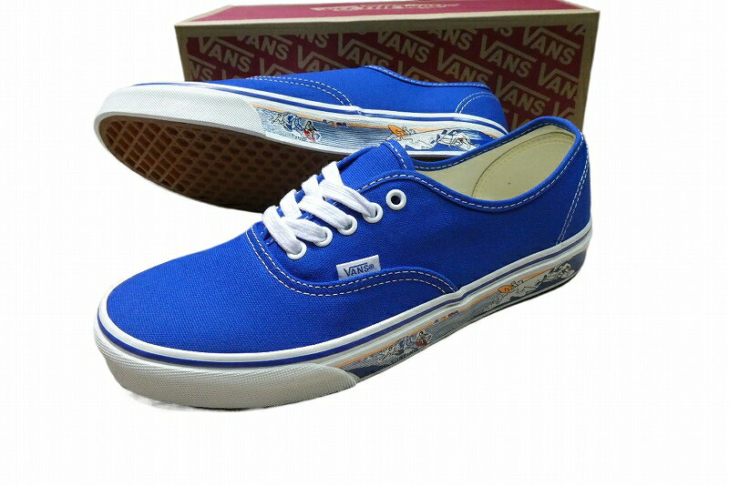 VANS バンズ SIDEWALL PRINT AUTHENTIC サイドウォール プリント オーセンティック CLASSIC BLUE クラシックブルー