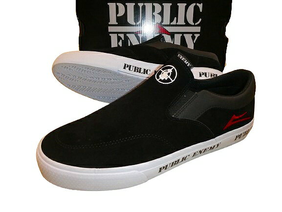 Lakai - LAKAI x PUBLIC ENEMY　ラカイ パブリック・エネミー LAKAI OWEN VLK BLACK/RED SUEDE
