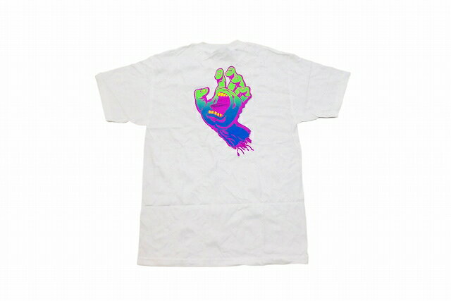 SANTACRUZ サンタクルーズ NEON SCREAMING HAND ネオンカラー スクリーミングハンド Tシャツ WHITE 白 ホワイト