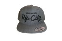 RIP CITY SKATES リップシティースケート LOGO SNAPBACK CAP ロゴ 刺繍 スナップバック キャップ CHARCOAL/BLACK チャコールxブラック